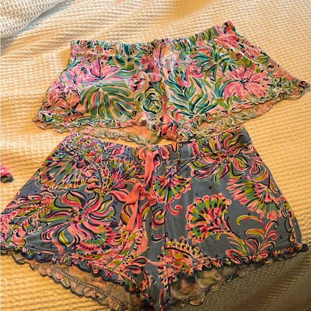 Colorful Floral Print Shorts Set
